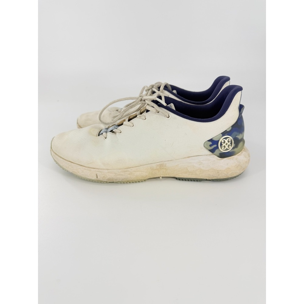 GFore MG4+ Golf Shoes Men SZ 11 White Blue Camo Waterproof Spikeless G4MF22EF27